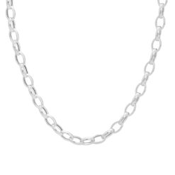 Corrente de prata 925 elos ovais grandes