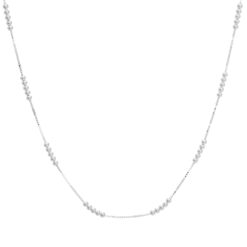 Corrente de prata 925 veneziana V15 com 5 bolinhas juntas - vários comprimentos