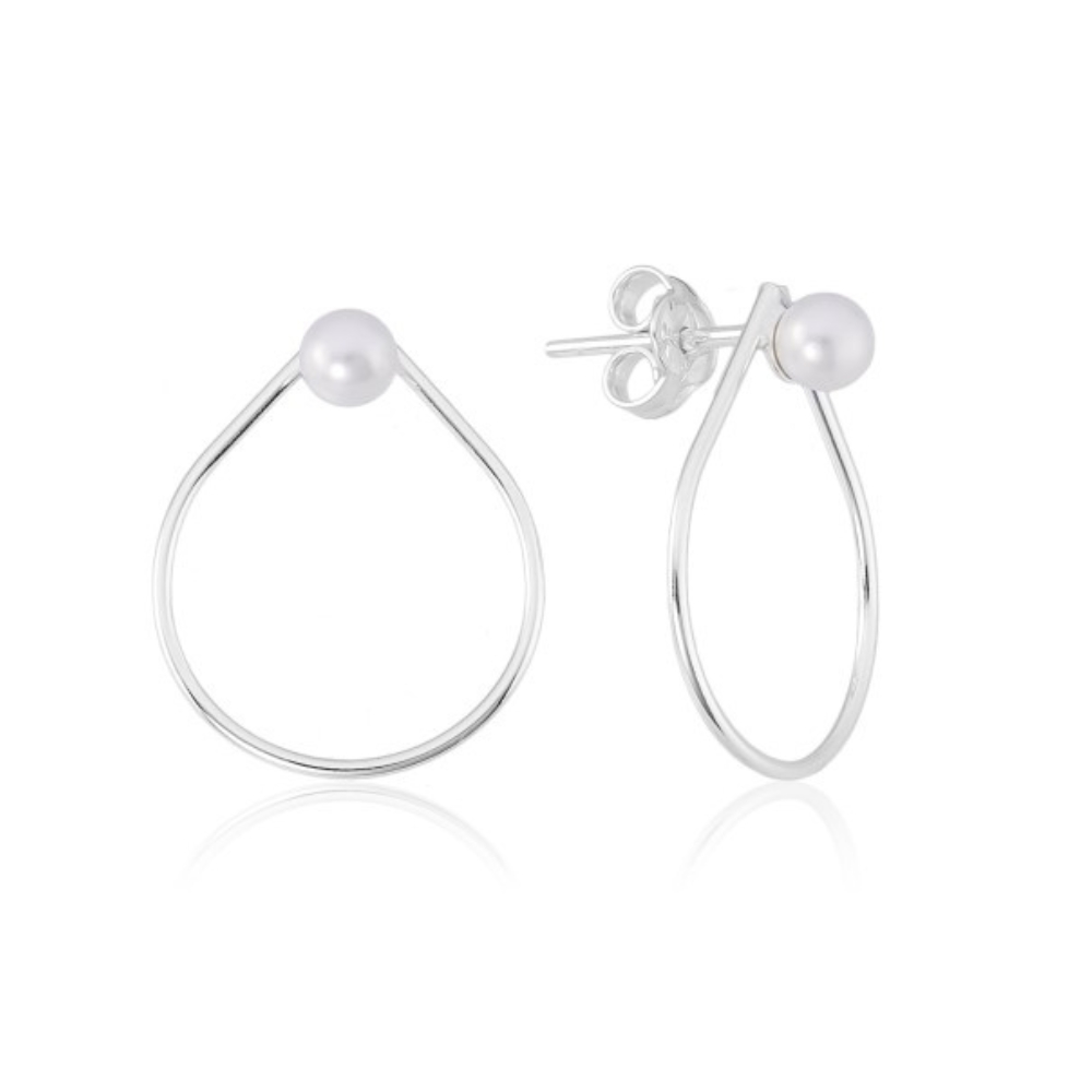 brinco-de-prata-gota-vazada-perola Brinco de prata 925 gota vazada com pérola - Imagem 1