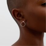 Brinco de prata 925 gota vazada com pérola - Imagem 2