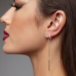 Brinco De Prata 925 Argola Pequena Cravejada Zircônias Cristal - Imagem 3