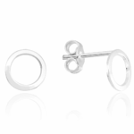 Brinco De Prata 925 Círculo Vazado