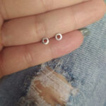 Brinco De Prata 925 Circulo Vazado P - Imagem 3