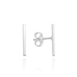 Brinco de prata 925 palito liso pequeno 1 cm