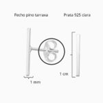 Brinco de prata 925 palito liso pequeno 1 cm - Imagem 4