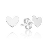 Brinco de prata 925 coração delicado mini