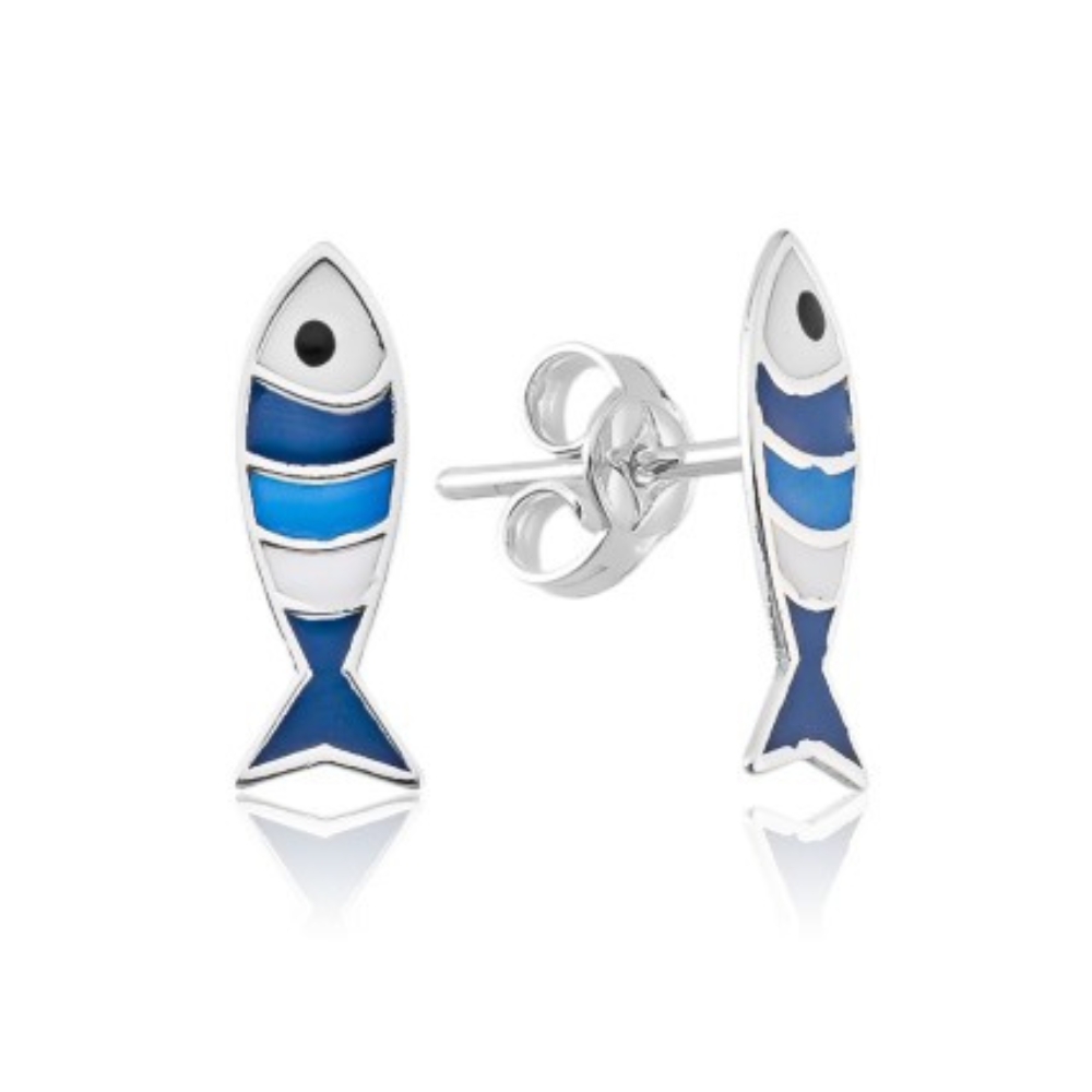 brinco-de-prata-peixe-resina-tons-de-azul Brinco de prata 925 peixinho resina em tons de azul - Imagem 1