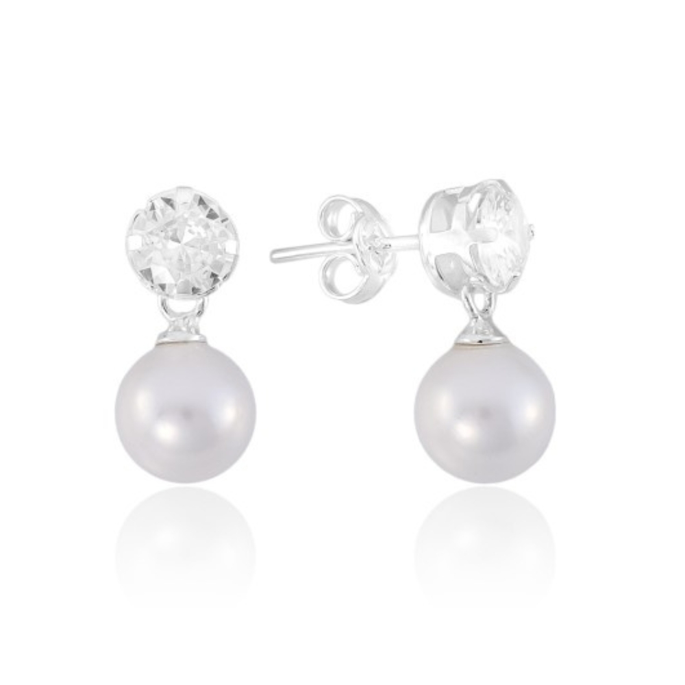 brinco-de-prata-ponto-de-luz-perola (2) Brinco de prata 925 ponto de luz com pérola - Imagem 1