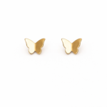 Brinco borboleta origami banhado a ouro 18k