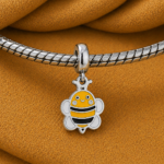 Berloque pingente abelha aço inox - Imagem 2