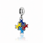Berloque pingente autismo aço inox