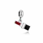 Berloque pingente batom aço inox