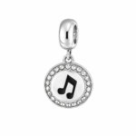 Berloque pingente nota musical aço inox