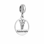 Berloque pingente profissão fisioterapia aço inox