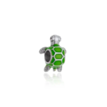 Berloque separador tartaruga verde aço inox