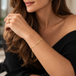Pulseira fita laminada banhado a ouro 18k - Imagem 2