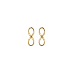 Brinco infinito banhado a ouro 18k