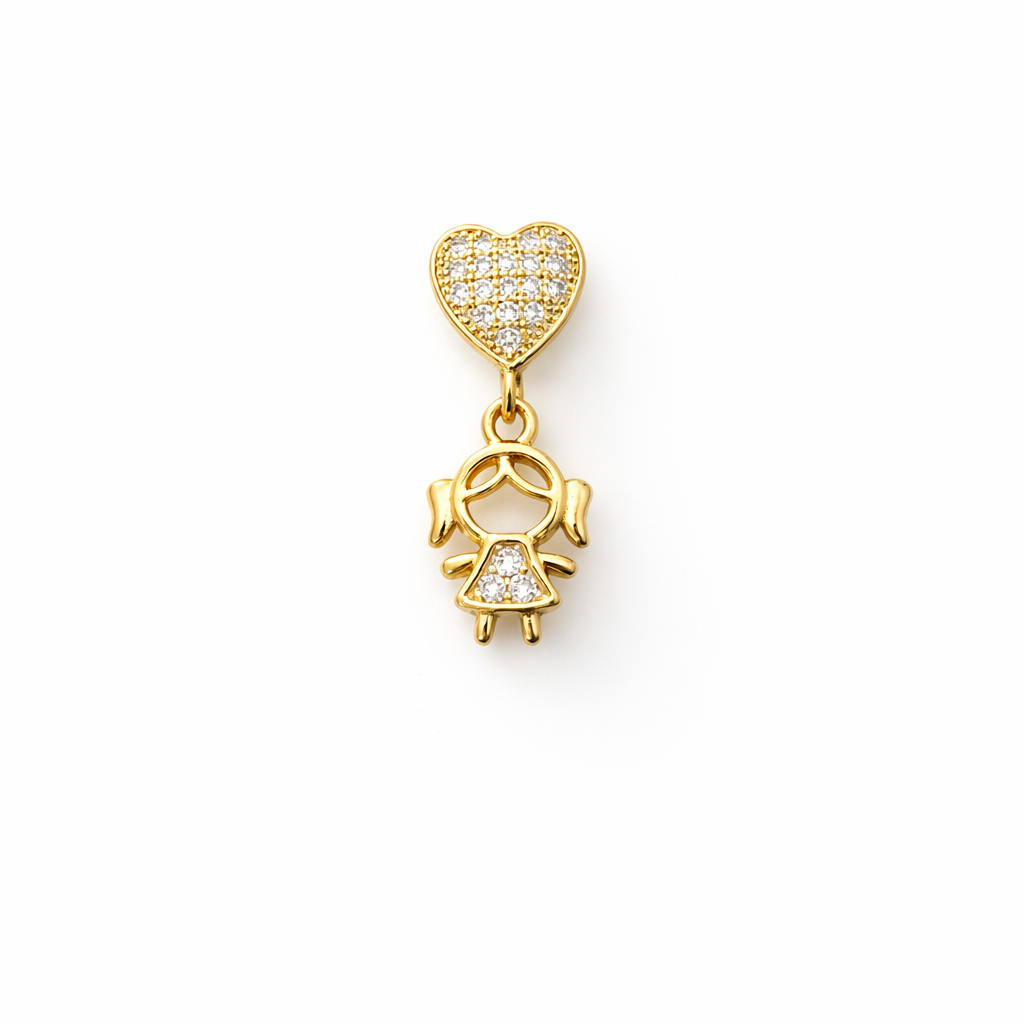 o67-pingente-coração-cravejado-pingente-menina-banhado-ouro-18k Pingente coração cravejado com pingente menina banhado a ouro 18k - Imagem 1