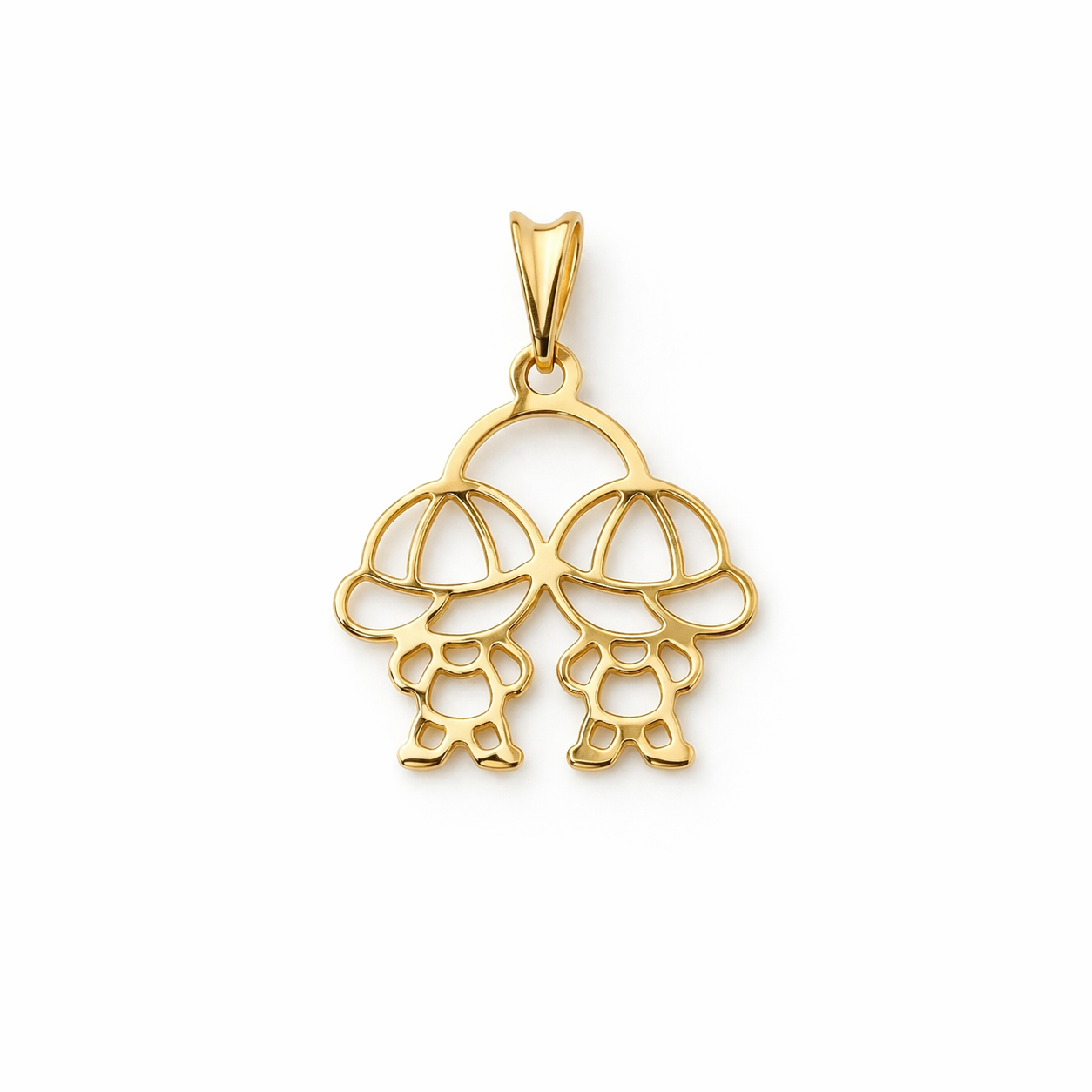 o69-pingente-dois-meninos-vazados-banhado-ouro Pingente dois meninos vazados banhado a ouro 18k - Imagem 1