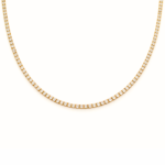 Colar rivieira cristal tradicional 2,5 mm banhado a ouro 18k