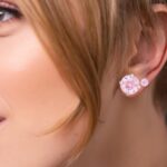Brinco prata 925 zircônia rosa claro 12 mm - Imagem 2