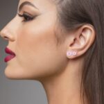 Brinco prata 925 zircônia rosa claro 7 mm - Imagem 2