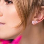 Brinco prata 925 zircônia rosa claro 5 mm - Imagem 2