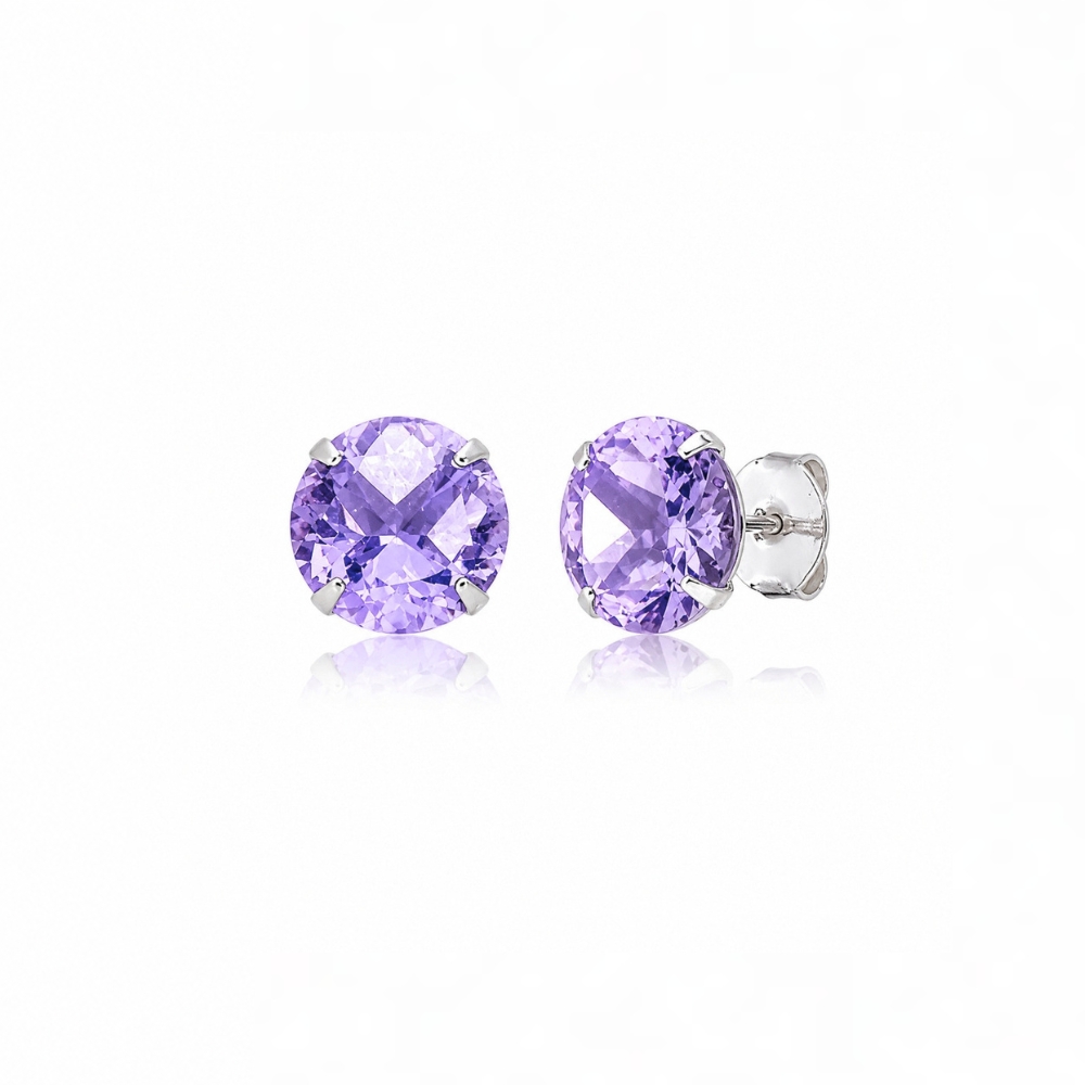 2227-brinco-prata-925-zirconia-lilas-5mm (3) Brinco prata 925 zircônia lilás 5 mm - Imagem 1