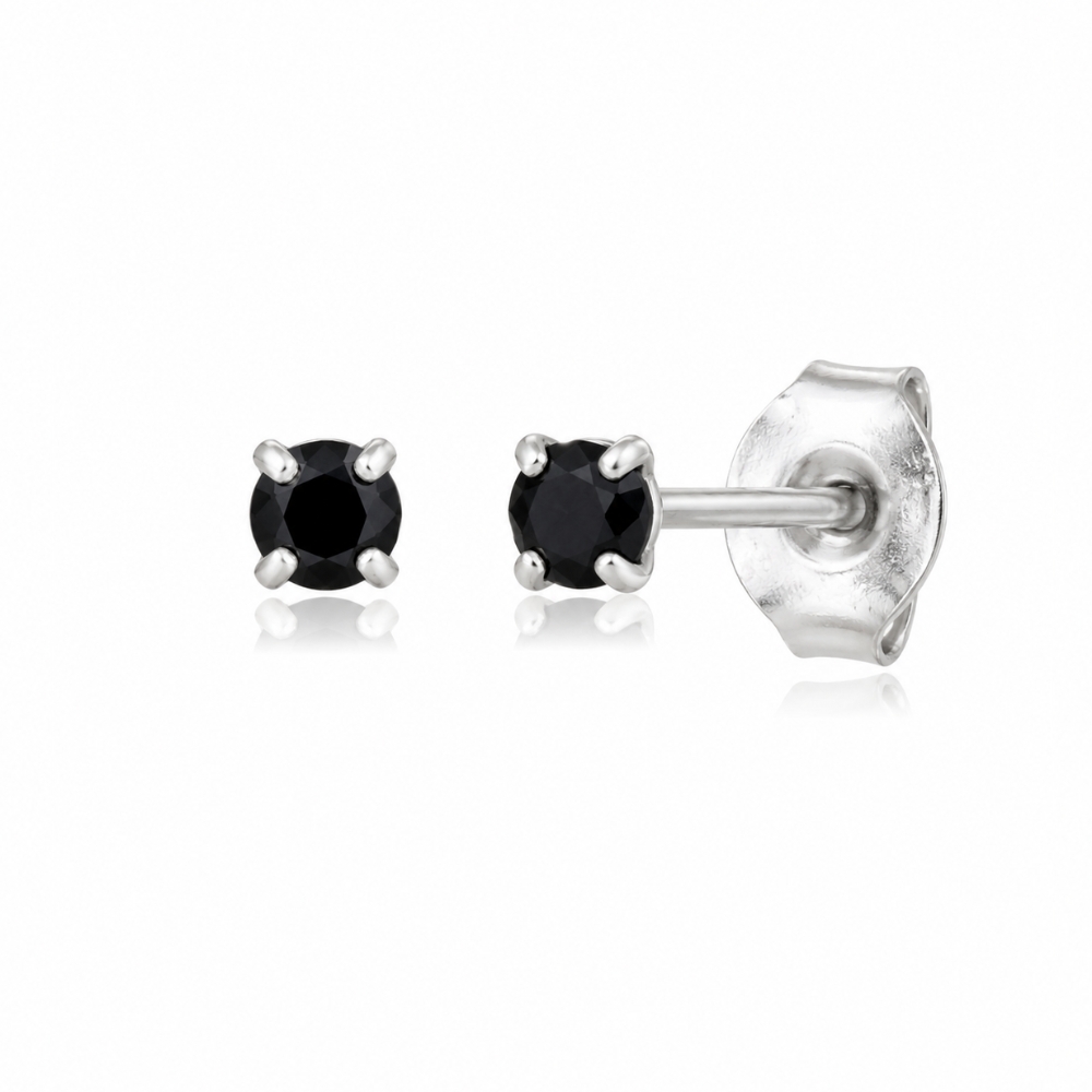 2231-brinco-prata-925-zirconia-preta-3mm (1) Brinco prata 925 zircônia preta 3 mm - Imagem 1