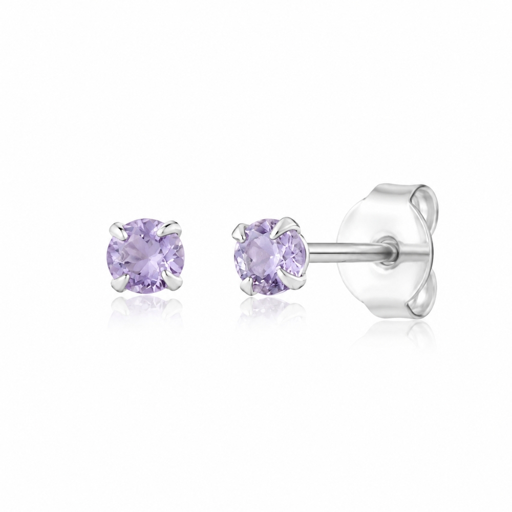 2233-brinco-prata-925-zirconia-lilas-3mm (2) Brinco prata 925 zircônia lilás 3 mm - Imagem 1