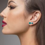 Brinco prata 925 zircônia turmalina 7 mm - Imagem 2