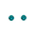 Brinco prata 925 zircônia turmalina 7 mm