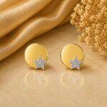 Brinco circulo com zircônia estrela banhado a ouro 18k - Imagem 3