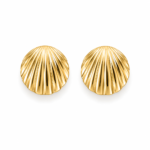 Brinco concha banhado a ouro 18k