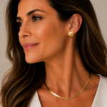 Brinco concha banhado a ouro 18k - Imagem 2