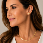 Brinco coração origami banhado a ouro 18k - Imagem 2