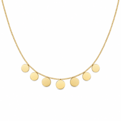 Colar pingentes medalhas banhado a ouro 18k
