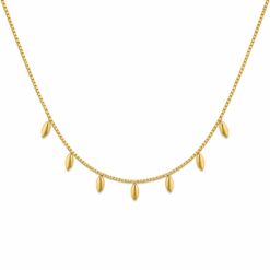Colar pingentes chapinhas banhado a ouro 18k