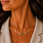 Colar corações cheios com pedras zircônias coloridas banhado a ouro 18k - Imagem 2