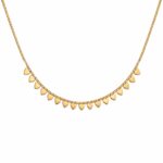 Colar pingentes coração banhado a ouro 18k