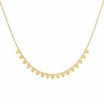 Colar pingentes triângulo banhado a ouro 18k