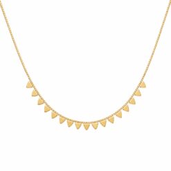 Colar pingentes triângulo banhado a ouro 18k