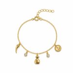 Pulseira da sorte banhado a ouro 18k