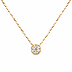 Colar ponto de luz caixinha banhado a ouro 18k