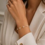 Pulseira pérolas amendoim banhado a ouro 18k - Imagem 2