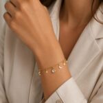 Pulseira lua estrela e zircônia cristal banhado a ouro 18k - Imagem 2