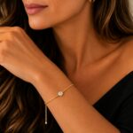 Pulseira veneziana zircônia ponto de luz banhado a ouro 18k - Imagem 2