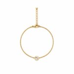 Pulseira veneziana zircônia ponto de luz banhado a ouro 18k